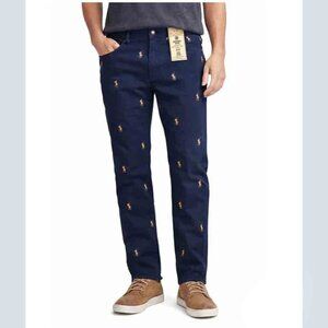 Polo Ralph Lauren Sullivan Slim All Over Rainbow Pony Jeans Blue Size 30 X 30